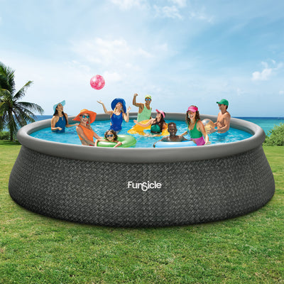 Funsicle 18' x 48" QuickSet Inflatable Ring Top OutdoorPool w/Pump (Open Box)