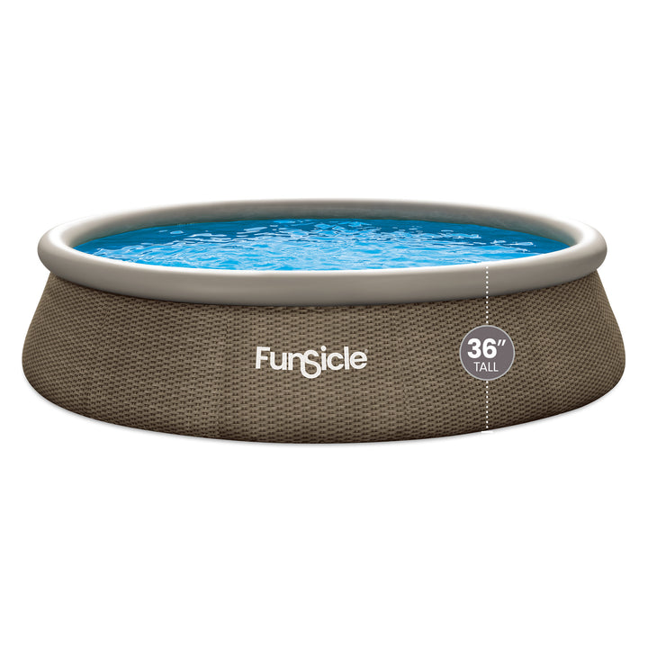 Funsicle 14' x 36" QuickSet Inflatable Ring Top Outdoor Above Ground Pool w/Pump - VMInnovations