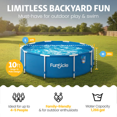 Funsicle 10' x 30" Outdoor Activity Round Frame Above Ground Pool (Open Box)