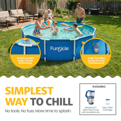 Funsicle 10' x 30" Outdoor Activity Round Frame Above Ground Pool (Open Box)