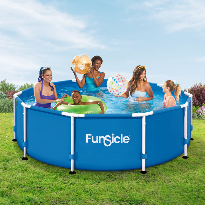 Funsicle 10' x 30" Outdoor Activity Round Frame Above Ground Swimming Pool Set