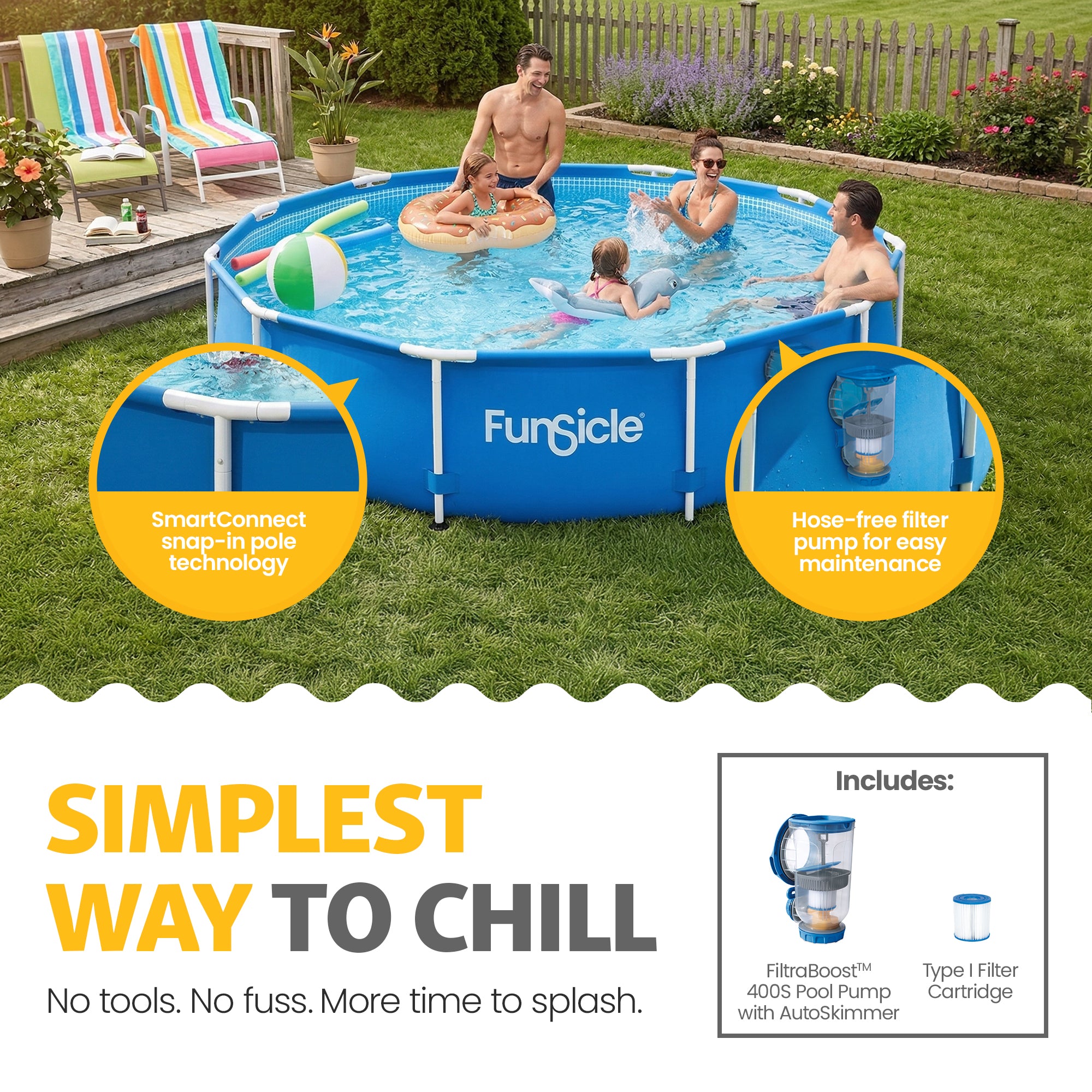 12' x 30" Outdoor Activity Round Frame Above Ground Swimming Pool Set (Open Box)