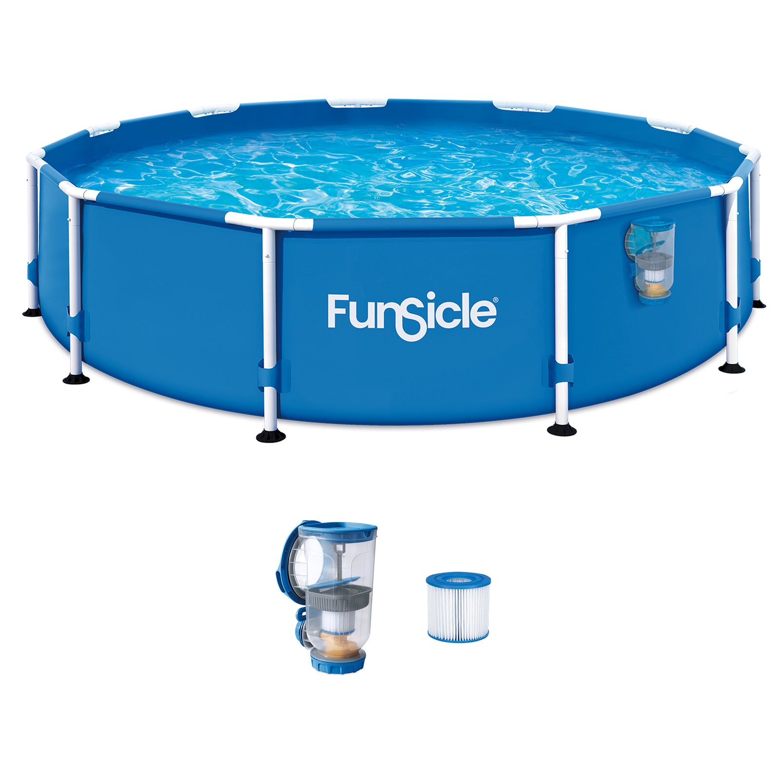 Funsicle 12' x 30" Outdoor Activity Round Frame Above Ground Swimming Pool Set - VMInnovations