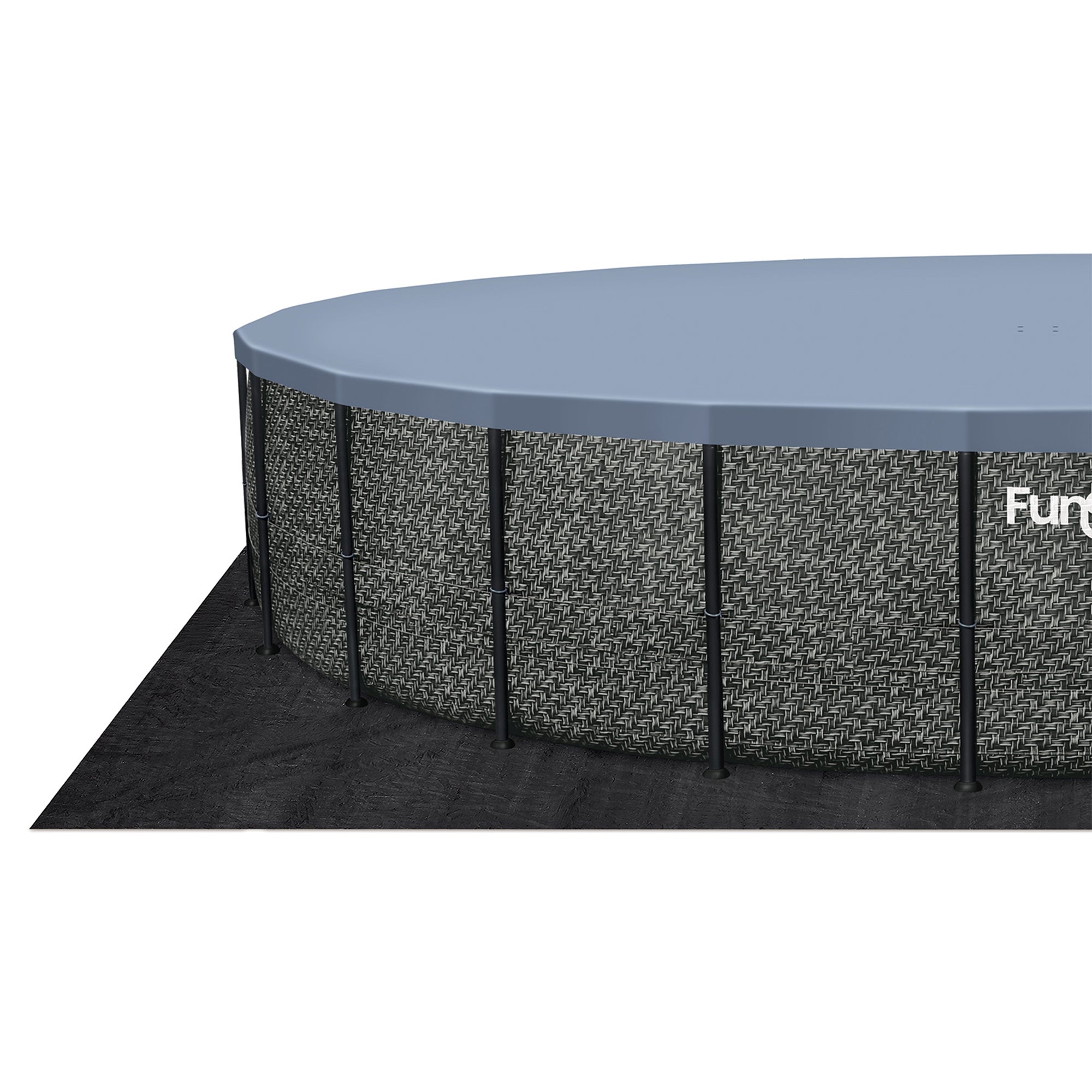 Funsicle 24' x 52" Oasis Designer Round Above Ground Pool, Dark Herringbone