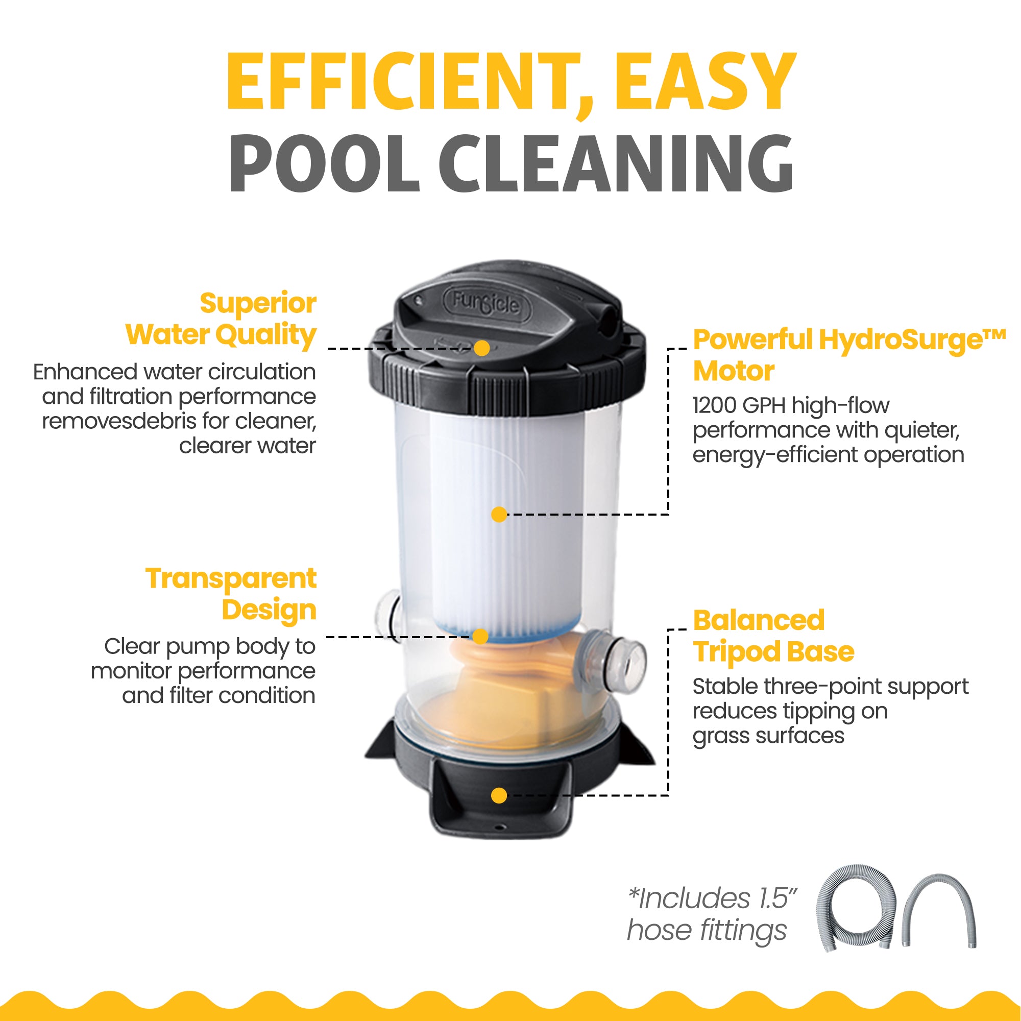 Funsicle 24 Ft Oasis Designer Lap Above Ground Pool w/ Pump, Dark Herringbone - VMInnovations