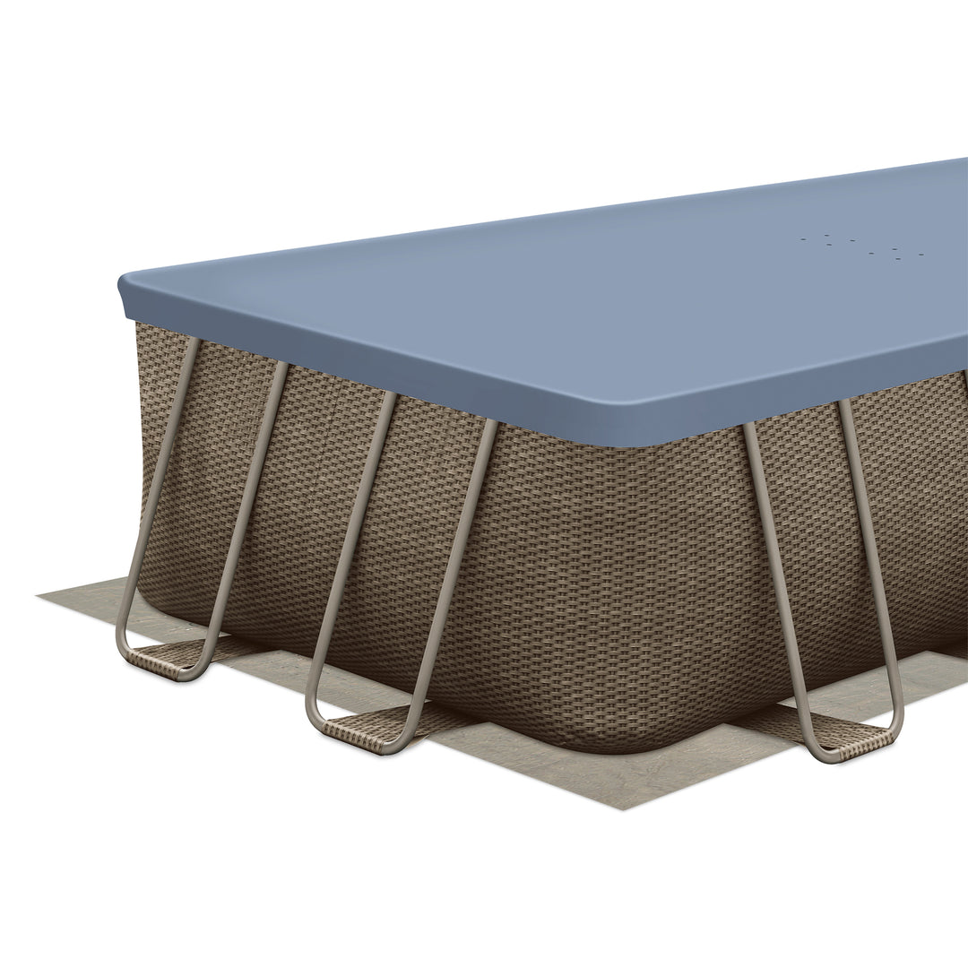 Funsicle 18 Ft Oasis Designer Lap Above Ground Pool w/ Pump, Triple Basketweave - VMInnovations