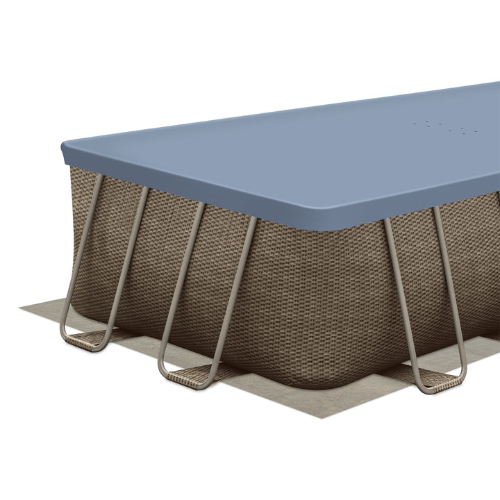 Funsicle 18 Ft Oasis Designer Lap Above Ground Pool w/ Pump, Triple Basketweave - VMInnovations