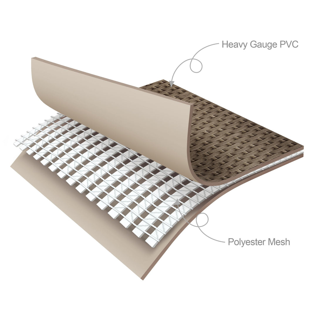 Funsicle 24 Ft Oasis Designer Lap Above Ground Pool w/ Pump, Brown Basketweave - VMInnovations