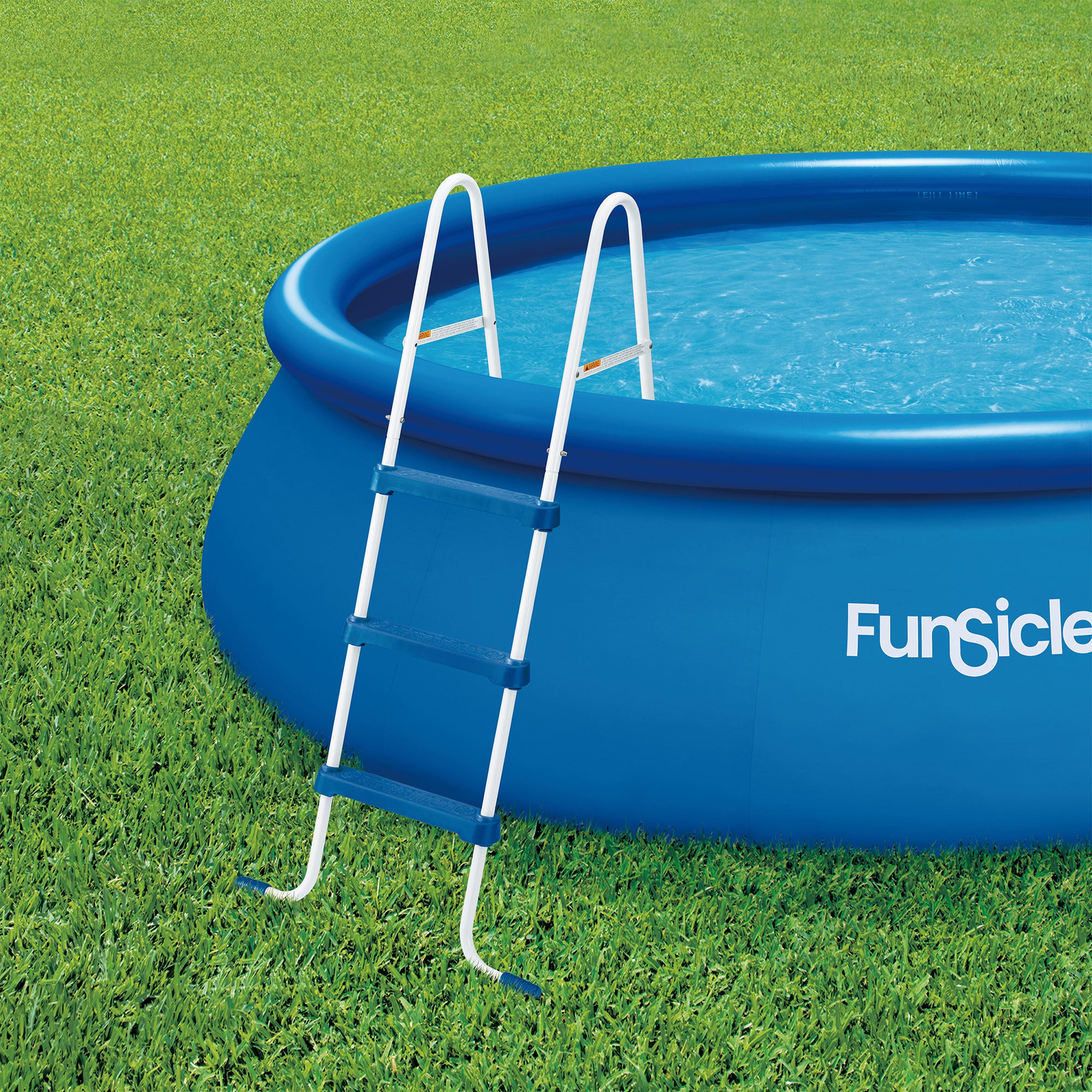 Funsicle 36 In SureStep 3 Stair Outdoor Above-Ground Swimming Pool Ladder (Used)