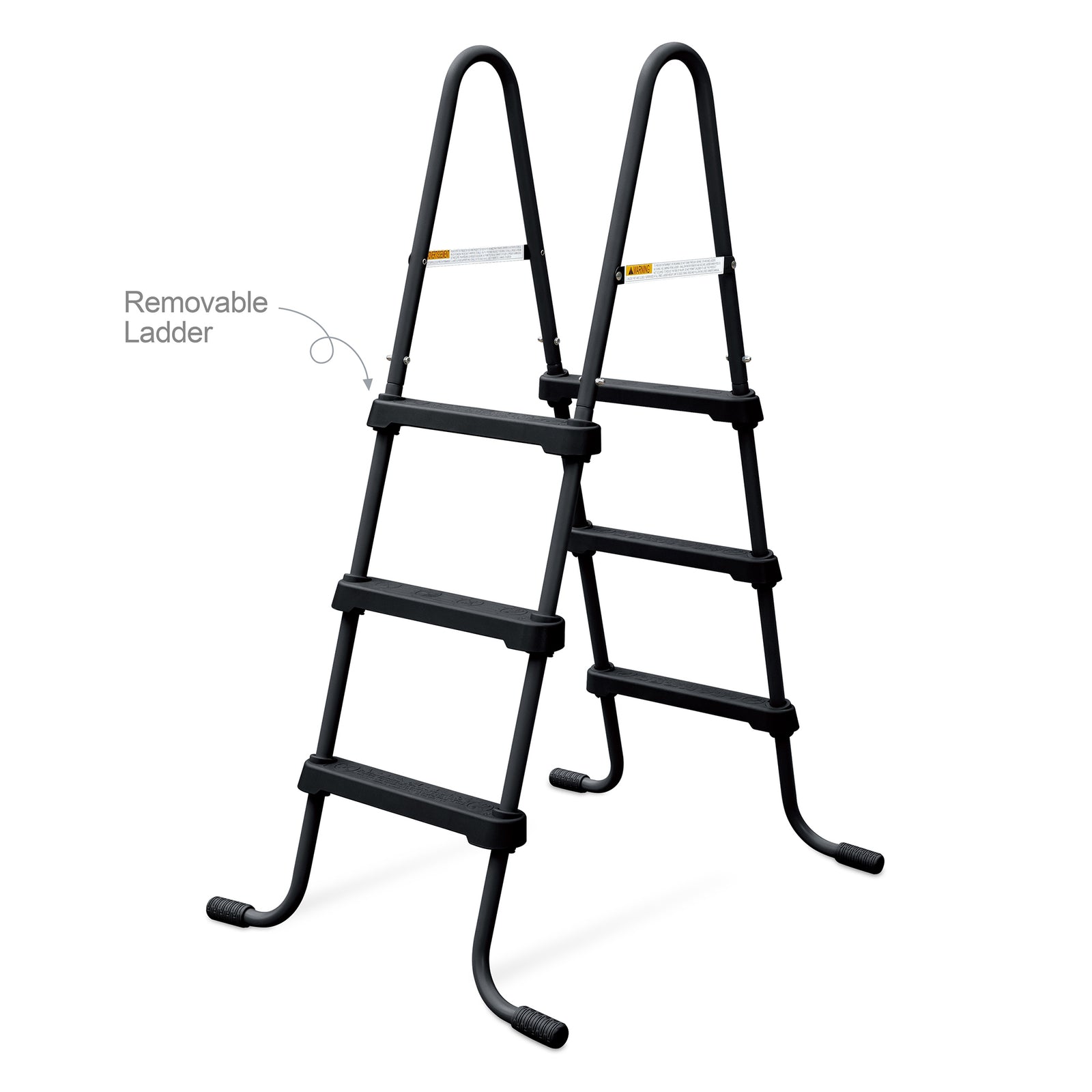 Funsicle 36" SureStep 3 Stair Outdoor Above-Ground Swimming Pool Ladder, Black - VMInnovations