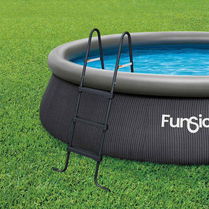 Funsicle 36" SureStep 3 Stair Outdoor Above-Ground Swimming Pool Ladder, Black