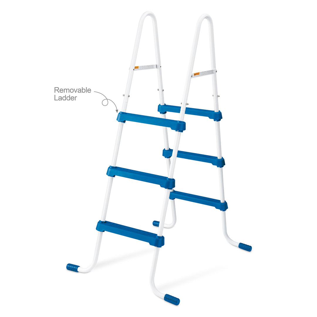 Funsicle 42 Inch SureStep 3 Stair Outdoor Above-Ground Swimming Pool Ladder