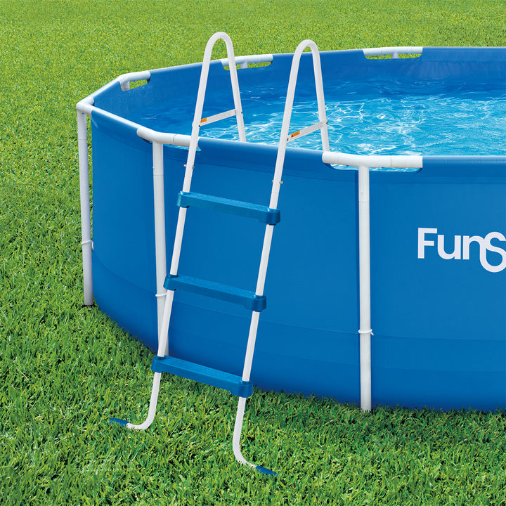 Funsicle 42 Inch SureStep 3 Stair Outdoor Above-Ground Swimming Pool Ladder
