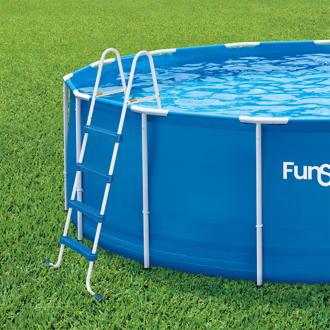 Funsicle 48 Inch SureStep 3 Stair Outdoor Above-Ground Swimming Pool Ladder