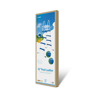 Funsicle 52 Inch SureStep 4 Stair Outdoor Above-Ground Swimming Pool Ladder - VMInnovations