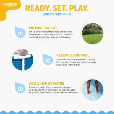 Funsicle 15' x 48" Outdoor Activity Round Frame Swimming Pool Set (Open Box)