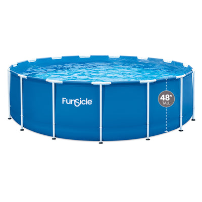 Funsicle 15' x 48" Outdoor Activity Round Frame Swimming Pool Set (Open Box)