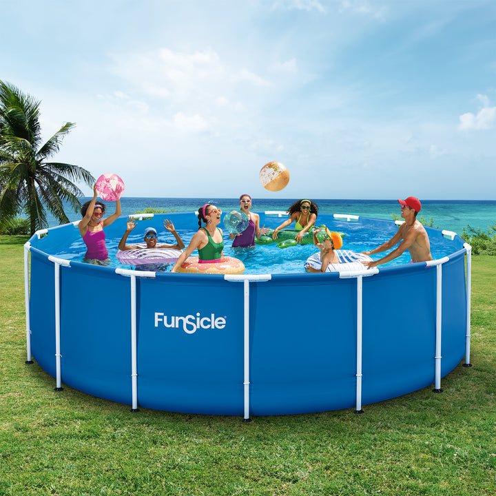 Funsicle 15' x 48" Outdoor Activity Round Frame Above Ground Swimming Pool Set