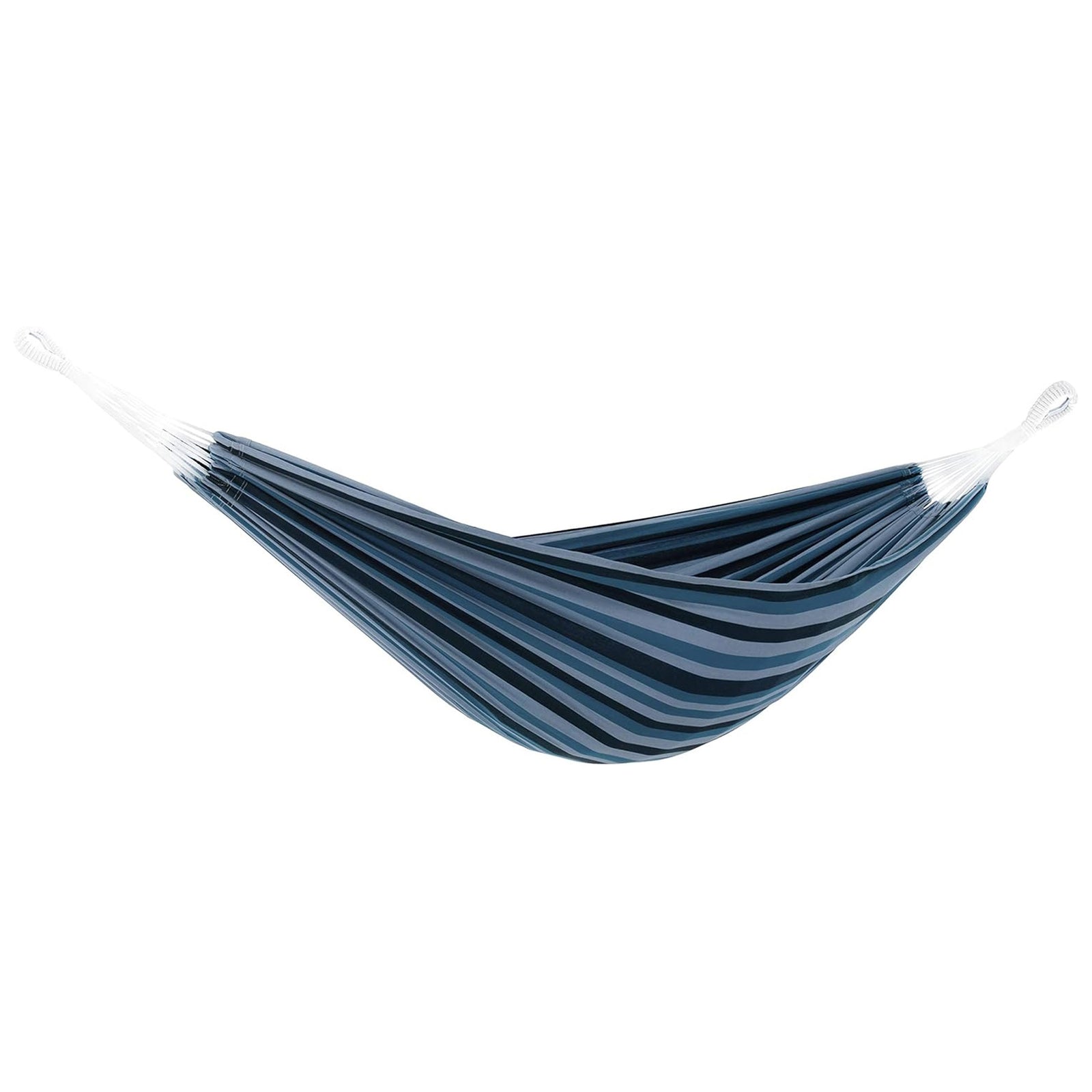 Vivere Brazilian Style Double Cotton Hammock, Outdoor Hanging Daybed,Blue Lagoon - VMInnovations