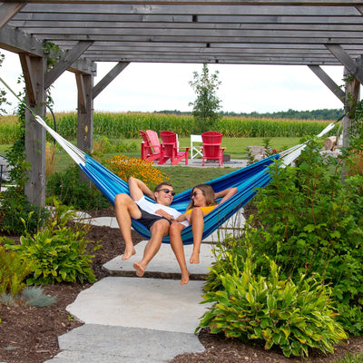 Vivere Brazilian Style Double Cotton Hammock Outdoor Hanging Daybed (Open Box)