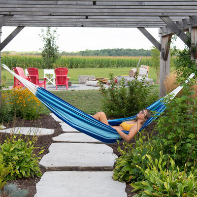 Vivere Brazilian Style Double Cotton Hammock Outdoor Hanging Daybed (Open Box)