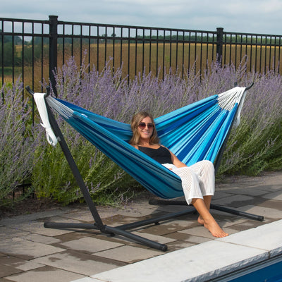 Vivere Brazilian Style Double Cotton Hammock Outdoor Hanging Daybed (Open Box)