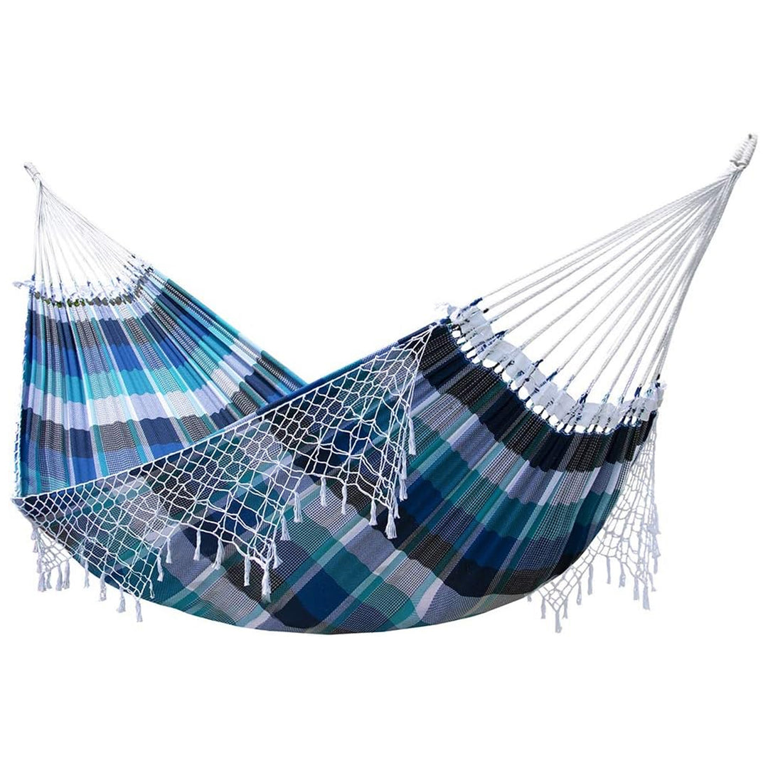 Vivere Authentic Brazilian Cotton Hammock, Outdoor Hanging Daybed, Marina