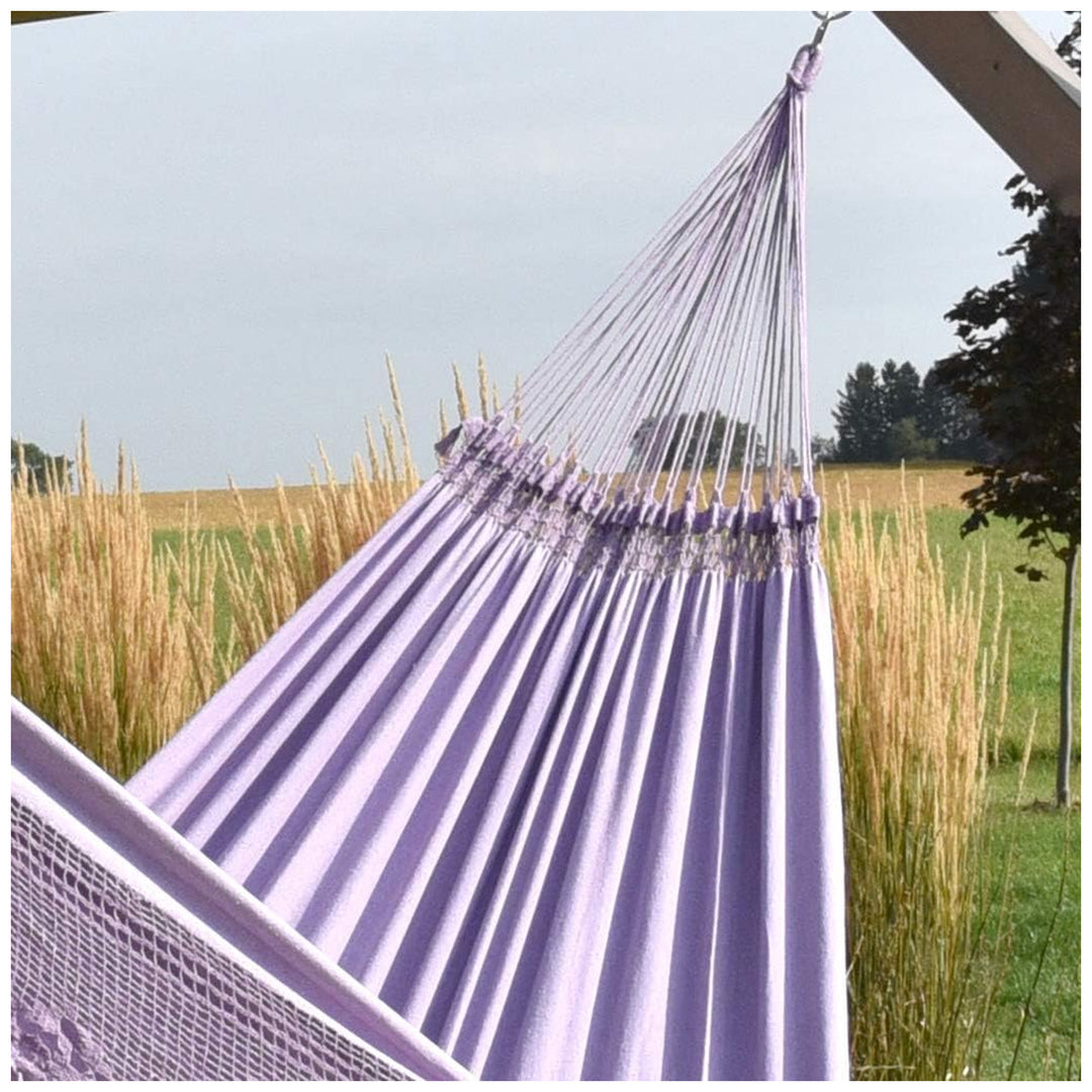 Vivere Authentic Brazilian Cotton Hammock, Outdoor Hanging Daybed, Olinda