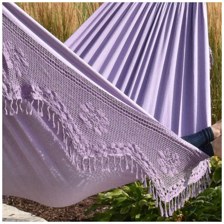 Vivere Authentic Brazilian Cotton Hammock, Outdoor Hanging Daybed, Olinda