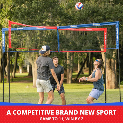 Vivere CROSSNET 4 Sq Outdoor Volleyball Game Net Set w Ball (Used)