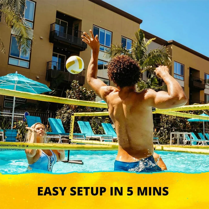 Vivere CROSSNET H2O Volleyball Pool Game 4 Square Net Portable Outdoor Water Toy