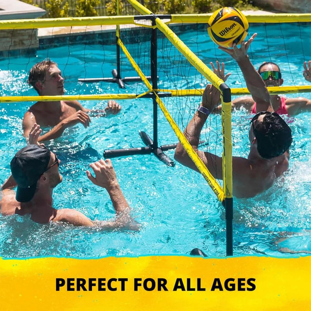 Vivere CROSSNET H2O Volleyball Pool Game 4 Square Net Portable Outdoor Water Toy