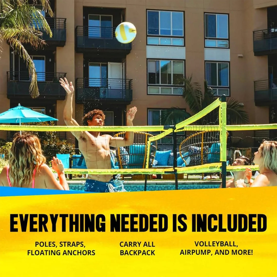 Vivere CROSSNET H2O Volleyball Pool Game 4 Square Net Portable Outdoor Water Toy