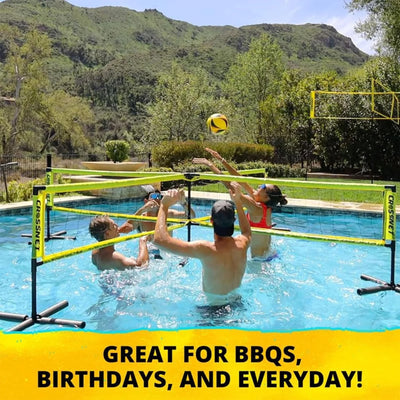 Vivere CROSSNET Volleyball Pool Game 4 Square Net Portable Water Toy (Open Box)