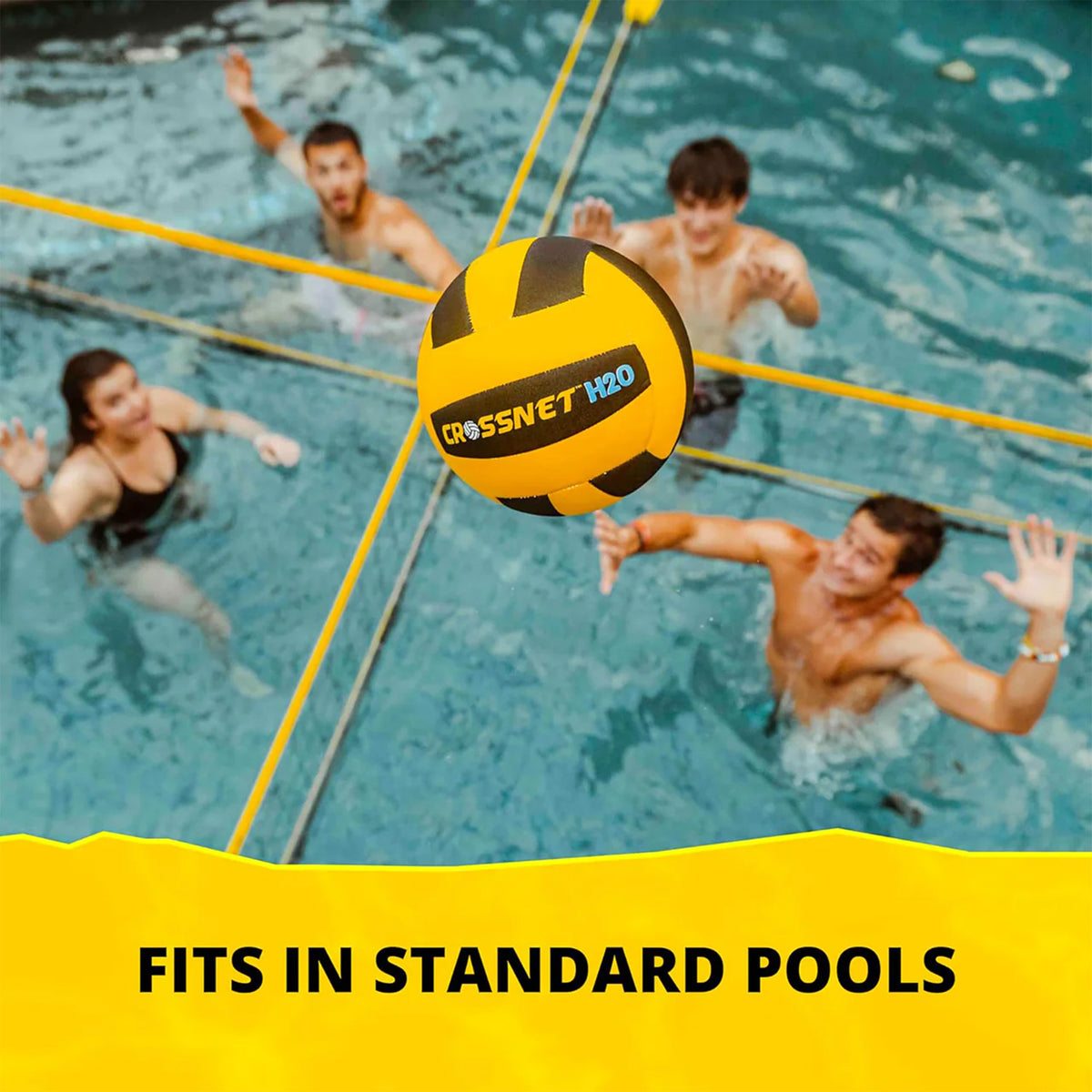 Vivere CROSSNET H2O Volleyball  4 Sq Portable Outdoor Water Pool Game (Open Box) - VMInnovations