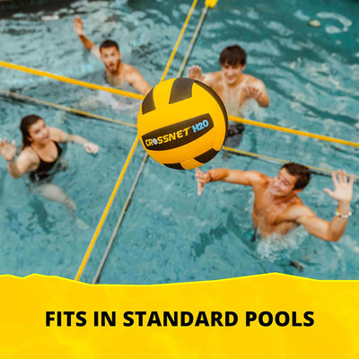 Vivere CROSSNET H2O Volleyball  4 Sq Portable Outdoor Water Pool Game (Open Box)