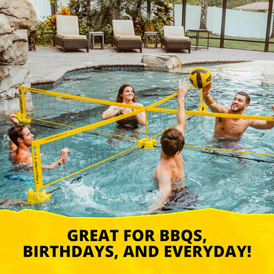 Vivere CROSSNET H2O Volleyball  4 Sq Portable Outdoor Water Pool Game (Open Box)