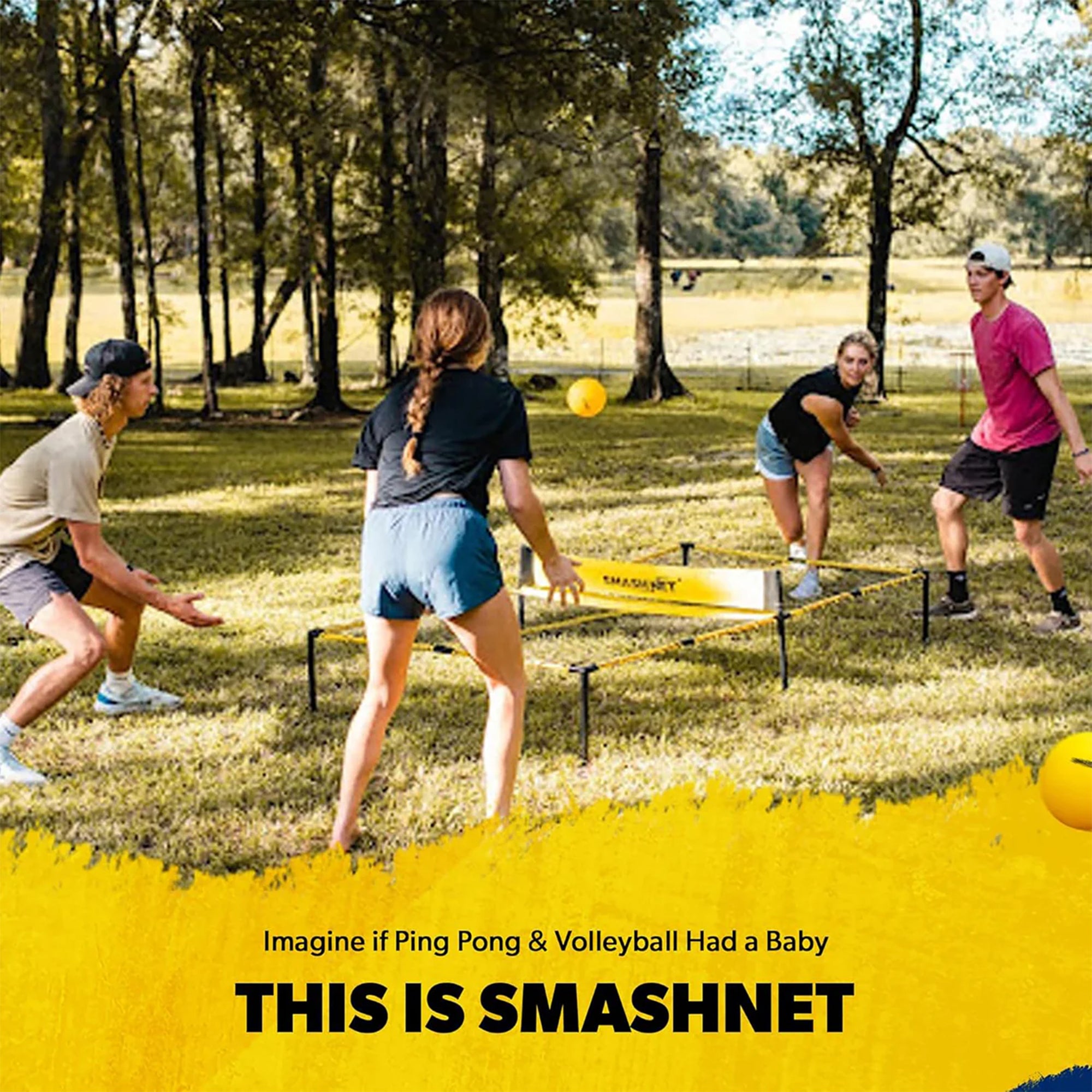 Vivere SMASHNET Outdoor Family Backyard Play Volleyball Tennis GameSet(Open Box)