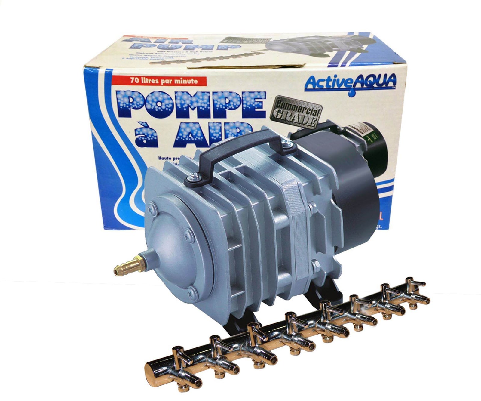Active Aqua 2 AAPA70L Commercial Hydroponics Aquarium Pond Pumps 8 Outlet 70 LPM - VMInnovations