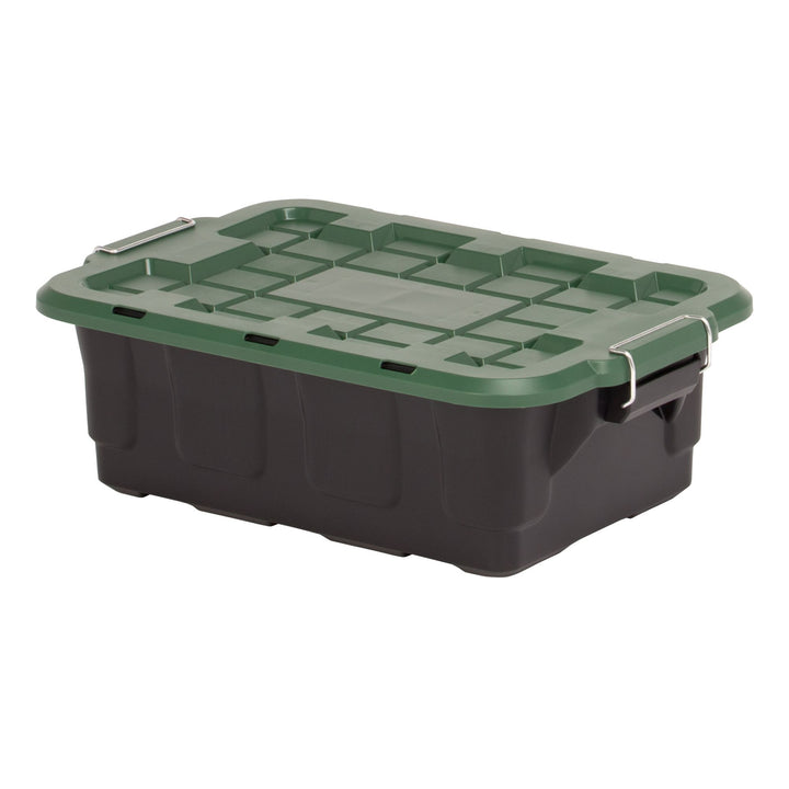 Homz 2pk 10 Gal Plastic Stackable Home Storage Bins w/Lids, (Open Box)