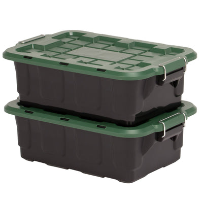 Homz 2pk 10 Gal Plastic Stackable Home Storage Bins w/Lids, (Open Box) - VMInnovations