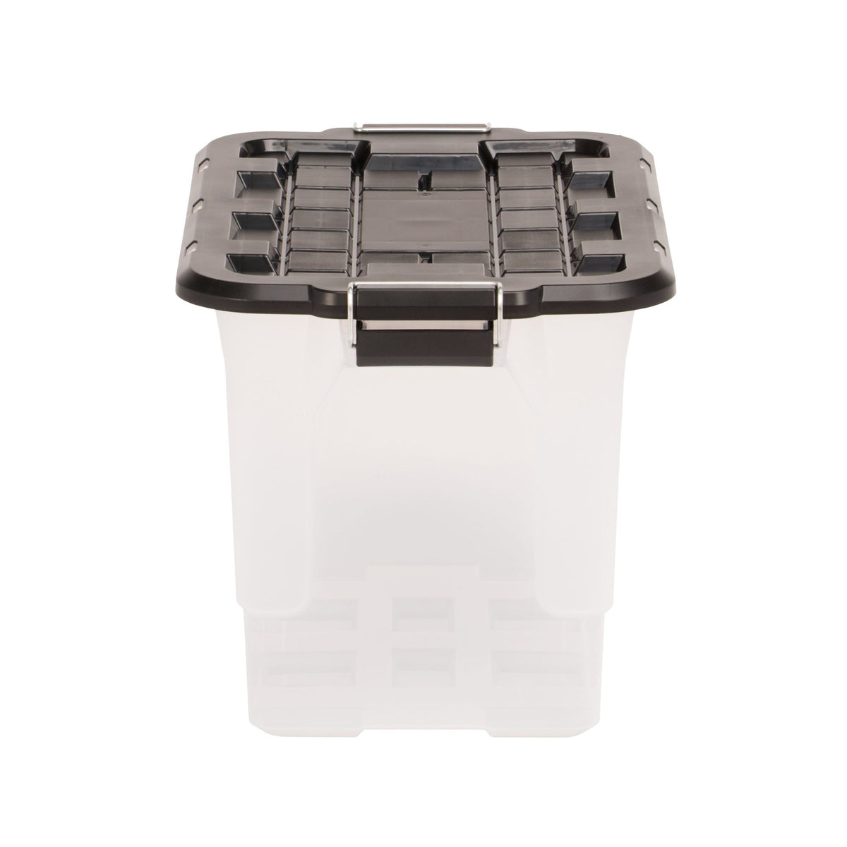 Homz 2 Pack 20-Gallon Clear Plastic Stackable Home Storage Bin W Lid (Open Box)