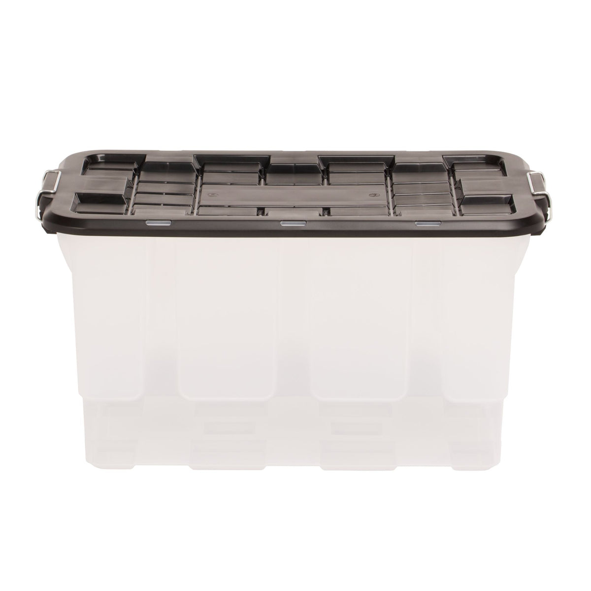 Homz 2 Pack 30-Gallon Clear Plastic Stackable Home Storage Bin W Lid (Open Box)