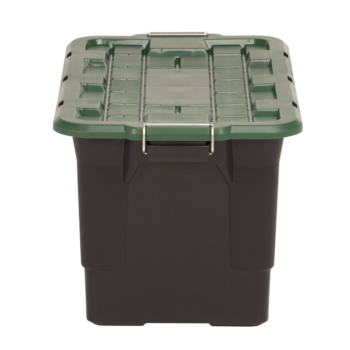 Homz 2 Pack 30-Gallon Plastic Stackable Home Storage Bins with Lids, (Open Box)