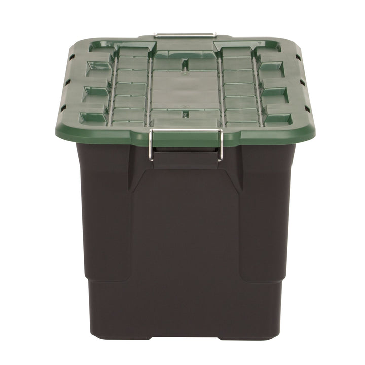 Homz 2 Pack 30-Gallon Plastic Stackable Home Storage Bins with Lids, (Open Box) - VMInnovations