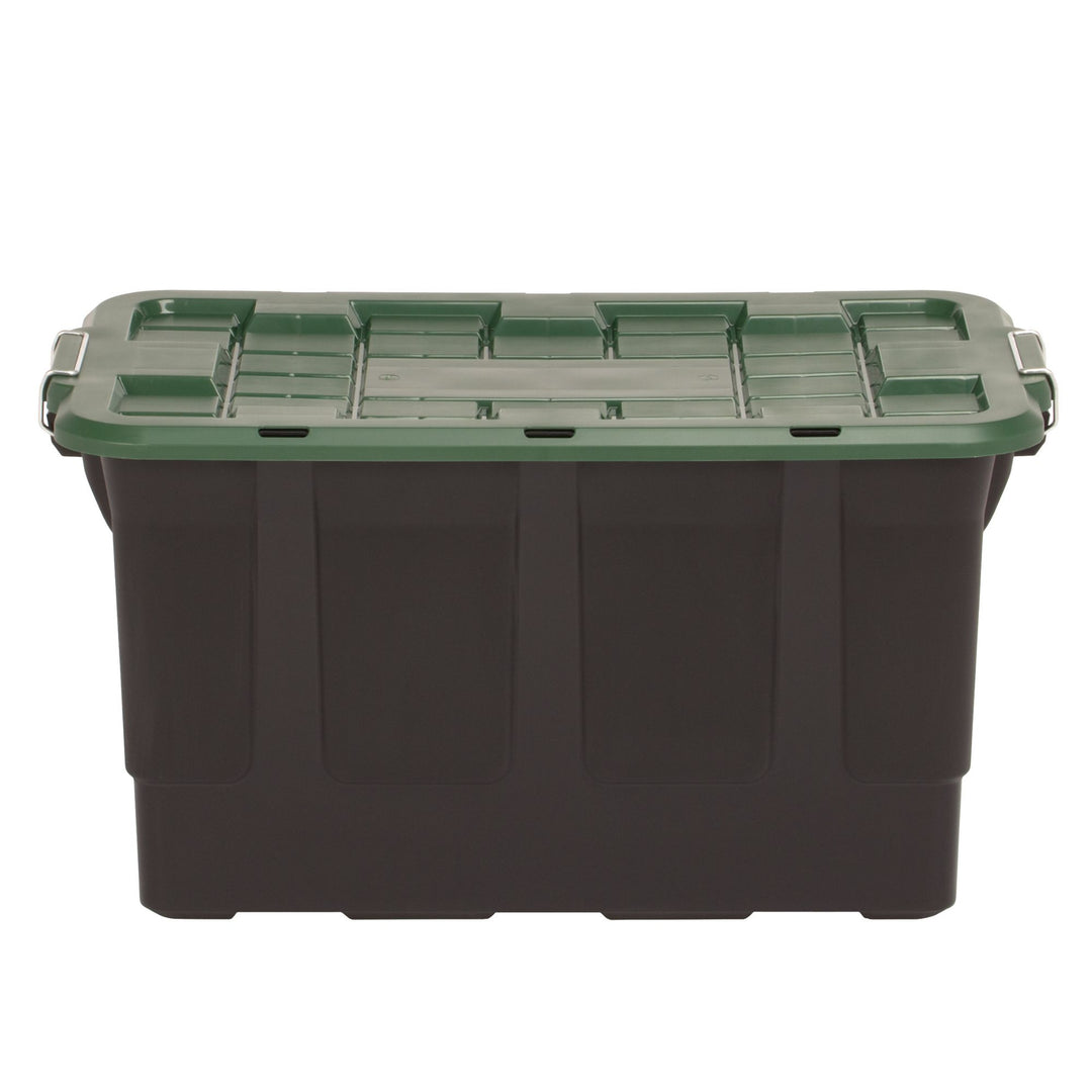 Homz 2 Pack 30-Gallon Plastic Stackable Home Storage Bins with Lids, (Open Box) - VMInnovations