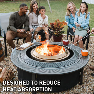 Solo Stove 52.6" Fire Pit Surround Tabletop, Steel Barrier,Outdoor Fabric, Black