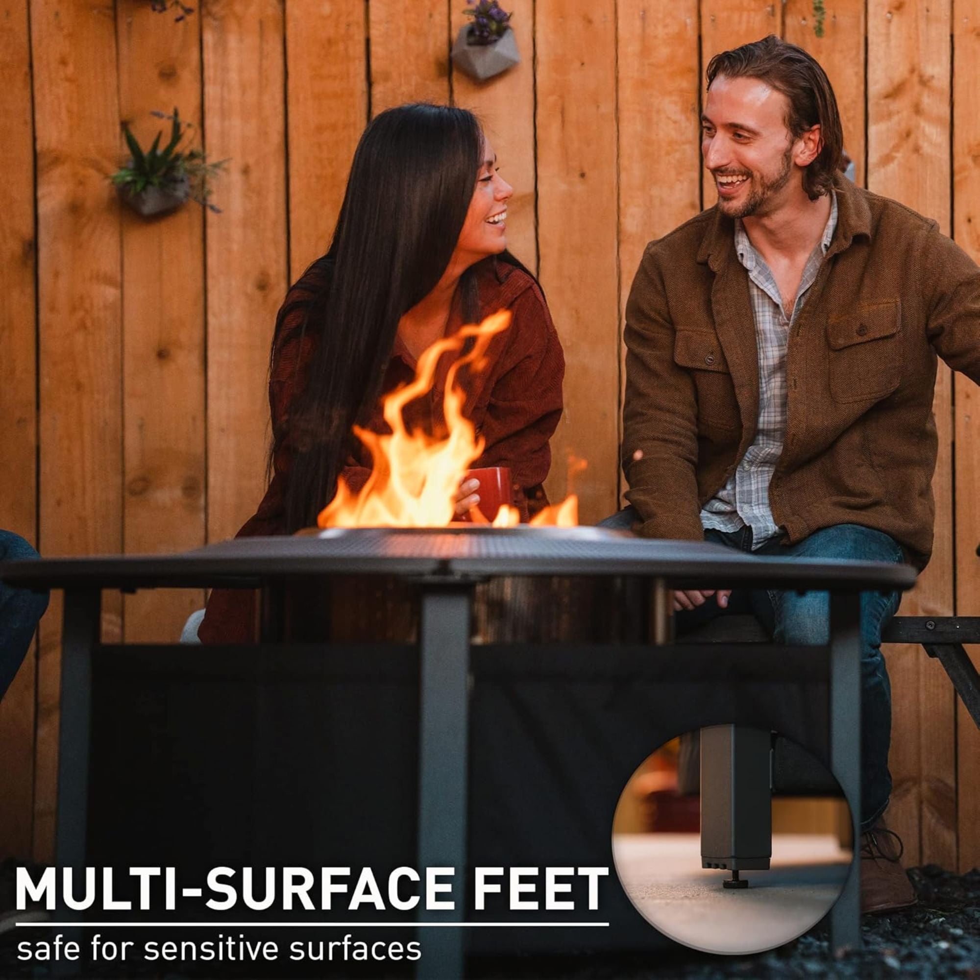 Solo Stove 52.6" Fire Pit Surround Tabletop, Steel Barrier,Outdoor Fabric, Black