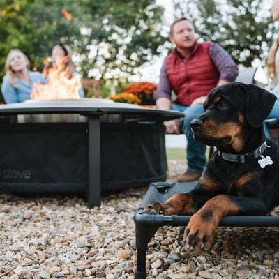 Solo Stove 52.6" Fire Pit Surround Tabletop, Steel Barrier,Outdoor Fabric, Black
