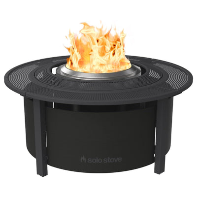Solo Stove 52.6" Fire Pit Surround Tabletop, Steel Barrier,Outdoor Fabric, Black